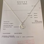 100 [明星穿搭]Gucci古驰Gg Running系列银色项链