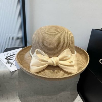 华伦天奴蝴蝶结盆帽 卷边蝴蝶结礼帽 头围57Cm