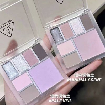 高端品质 3Ce多功能眼颊盘！色号：Minimal Scene#，Pale Veil#。