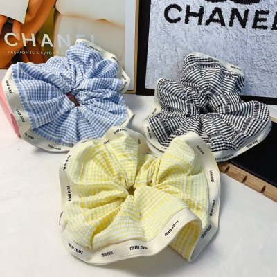 miumiu缪缪 miumiu皮筋 格子大肠圈皮筋发圈日常精致小单品气质百搭小仙女必入单品 宝藏款 闭眼入推荐款 单个 配发箍盒
