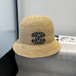 chanel香奈儿新款拉菲草帽 纯手钩草帽 可折叠 出游必备单品 头围57Cm