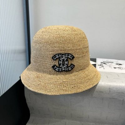 chanel香奈儿新款拉菲草帽 纯手钩草帽 可折叠 出游必备单品 头围57Cm