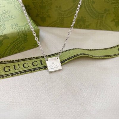 gucci古驰小方牌项链90 尺寸：423Cm