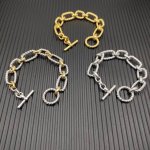V金David Yurman 银色纽线蓝宝石手链 尺寸：19Cm