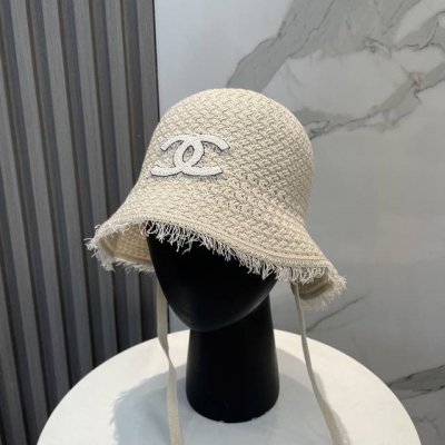 香奈儿Chanel新款针织盆帽，高密度制作，一顶超级有品位的针织帽了~出街首选！帽型超美腻颜色妥妥，轻便携带！小仙女人手必备 头围57Cm