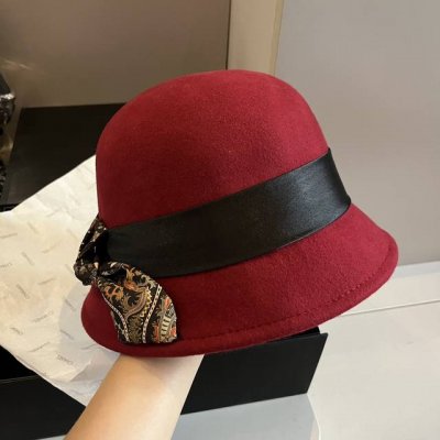 Gucci古奇羊毛盆帽，超级女神范，高级定制礼帽，百分百羊毛%面料 头围57Cm