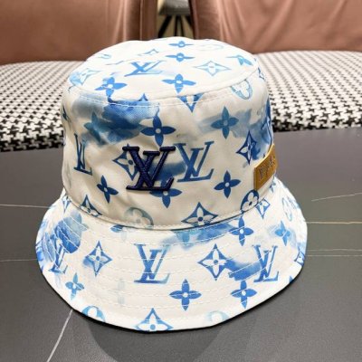 Lv路易威登 刺绣字棒球帽做旧水渔夫帽男女 同款百搭遮阳帽