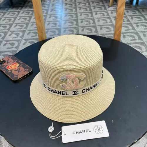 Chanel香奈儿 2025夏季新款草帽，太阳帽，桶帽，网红必推款，头围57Cm