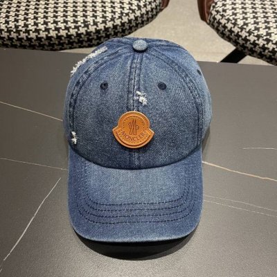 春夏新款 蒙口Moncler牛仔破洞棒球帽，年轻时尚潮人穿搭色系，好看有质感！