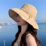 迪奥Dior 2025新款渔夫帽子女夏季遮阳帽韩版百搭显脸 小大檐防晒太阳帽折叠