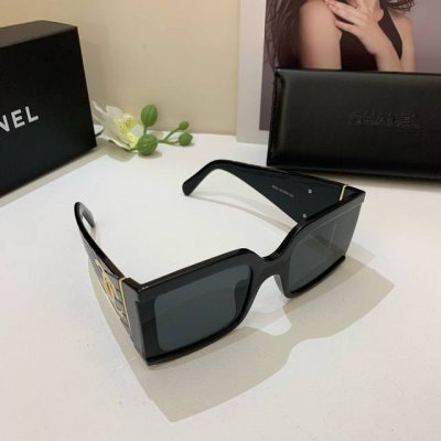 Chanel 香奈儿 金属Logo大镜腿男女墨镜 高级感时尚防紫外线太阳镜 出行驾驶遮阳眼镜！