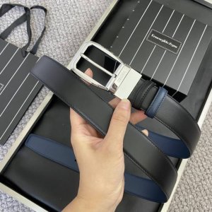 zegna 杰尼亚 Italy专柜在售正品 走线油边细致搭配原版Gancio五金 3.5Cm规格 可调式皮带