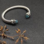 David Yurman 7Mm旋转头蓝钻头手镯 建议适合佩戴的手围16-20Cm 编号Dysz-093