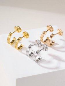 p价 经典Love螺丝耳环 属于窄版 男女通用 love系列 非常经典 辨识度超高 男生戴耳环的时候 很有魅力 实物非常精致 光泽度还是像镜子一样 街风与人擦肩