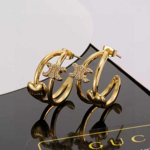 Celine 赛琳新款耳环preclous新品 简单时尚款式专柜一致黄铜材质电镀18K金 火爆款出货 设计独特 前卫 美女必备款！