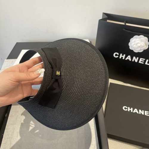 80￥ chanel香奈儿蝴蝶结遮阳帽，空顶草帽，可调节