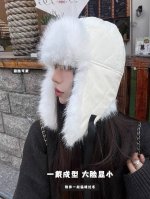 蒙口moncler情侣雷锋帽女冬季加绒保暖护耳防风加厚户外骑行防寒东北飞行帽男