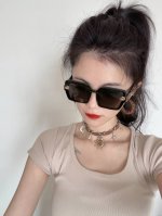 Gucci 2025开春新款 潮流爆款 时尚方框太阳镜 高品质 佩戴舒适 网红潮款墨镜 型号：G6130