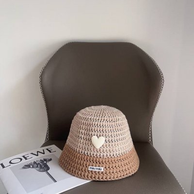 特 配防尘袋 Miumiu缪缪 2025新款彩色拼色度假风渔夫帽 百搭日常款 出街必备