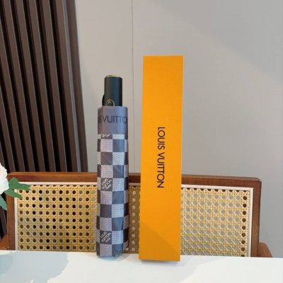 Louis Vuitton 路易威登 棋盘格三折自动折叠晴雨伞 新涂层技术深色伞面 拥有令人惊喜的遮光效果！2色