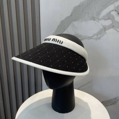 miumiu缪缪夏季 重工艺 亮钻系列空顶帽 可盐可甜女孩必备 一眼就爱了不盘后悔系列