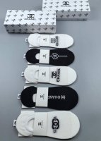 特 Chanel 香奈儿小香新品女款隐形袜子 一盒五双 提花经典标志 纯棉材质 超舒适超美腻大牌出街 潮人必备超好搭
