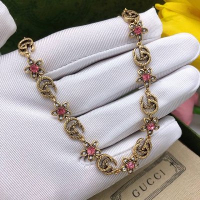 编号Gxl0001 Gucci古驰粉色项链