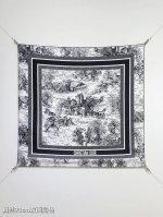 p190Sdo2518 18姆米双面 90X90Cm斜纹真丝 迪奥《苏格兰茹伊印花》
