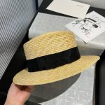 chanel香奈儿官方款平顶小礼帽 麦杆草制作 头围57Cm