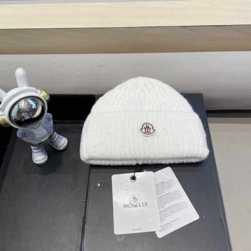 Moncler官方正品蒙口凌誉针织毛线帽女秋冬大头围显脸小堆堆帽保暖包头帽