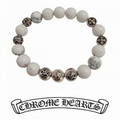 新款 专柜品质 Chrome Hearts克罗心 经典复古多元素白松石手串手链 ，快手 Ins 小红书热门，凹凸造型不同的花纹设计风格呈现出与众不同 十字架童军