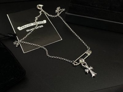 Chrome Hearts克罗心别针十字架项链别针加上十字架 完美结合 精致好看简约百搭 情侣同款种草单品p