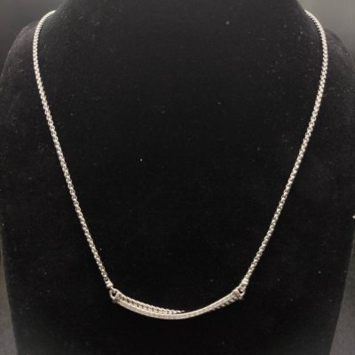 新款 David Yurman 分色微笑项链。链条粗2Mm，长度45+5Cm延迟链 编号Dyxl-075