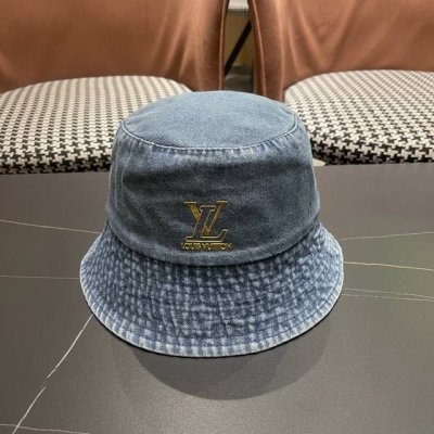 lv路易威登 2025新款纯色牛仔男女款渔夫帽，超好搭配，闭眼入的一款