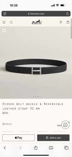 hisseo Belt-Togo-32 38Mm 爱马仕 HermèS 男款腰带以其精湛的工艺、高品质的材料和经典的设计而备受推崇，是男士时尚配饰中的顶级选择。
