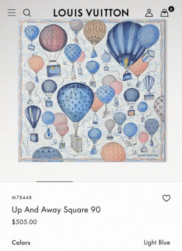 slv2517 18姆米双面 90X90Cm斜纹真丝 Lv Up And Away