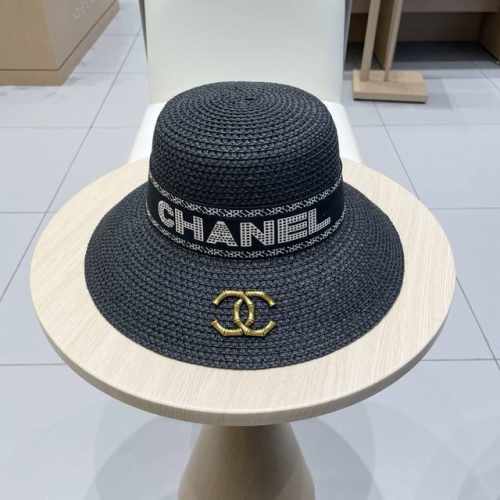 p80 【Chanel香奈儿】2025新款小香风度假风盆帽草帽，出街旅行单品
