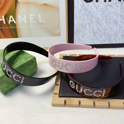 Gucci古驰 Gucci发箍 亚克力捷克钻Logo轻奢风发箍气质百搭小仙女必入单品名媛风十足～宝藏款 闭眼入推荐款 单个