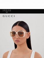 Gucci古奇 2025新款 复古大框浪漫防紫外线太阳眼镜Gg0567 女士墨镜