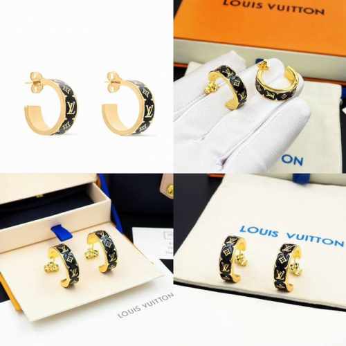 驴家Nanogram Enamel 耳环为亮泽金属匠心镂刻 Monogram 图案，再借明丽珐琅升级瞩目格调。可点睛各式造型 黑色耳环Xe776