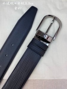 montblanc万宝龙 宽3.5Cm 采用头层牛皮 精品针式扣头 自由裁剪商务休闲皮带