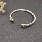david Yurman 5Mm带钻圆头分色手镯。建议适合佩戴的手围15-20 编号Dysz-104