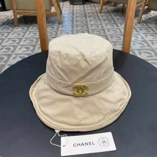 Chanel香奈儿 新款小香风拼接遮阳大沿渔夫帽，独特设计～复古文艺的一款