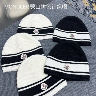 特价 配防尘袋。 Moncler蒙口 2024早秋简约针织毛线帽，毛绒材质，非常百搭