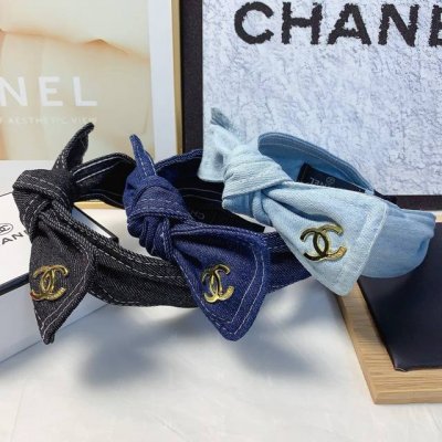 chanel小香 chanel发箍 牛仔蝴蝶结简约Logo轻奢风发箍气质百搭小仙女必入单品名媛风十足 宝藏款 闭眼入推荐款 单个