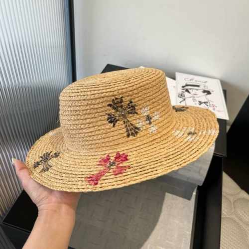 克罗心拉菲草遮阳帽 夏日出游搭衣必备 头围57Cm
