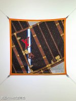 Slv2502 18姆米双面 90X90Cm斜纹真丝 Lv行李箱