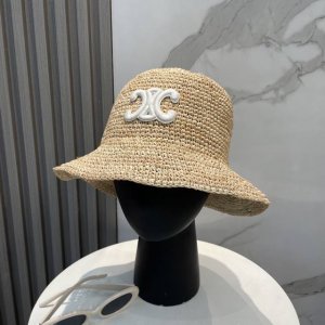 Celine赛琳 新款拉菲草密织草帽 夏天海边首选 明星同款 大牌简约