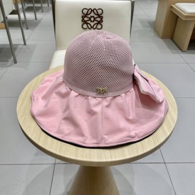Dior迪奥帽子女夏季遮阳防晒渔夫帽防紫外线大檐遮脸大头围显脸小太阳透气