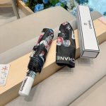 Chanel 香奈儿 经典拼接 三折自动折叠晴雨伞 选用台湾进口Uv防紫外线伞布 原单代工级品质 2色